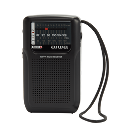 AIWA RS-20-taskuradio AM/FM- ja FM DX -vastaanotolla sekä kuulokkeilla