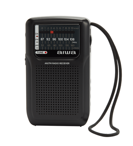 AIWA RS-20-taskuradio AM/FM- ja FM DX -vastaanotolla sekä kuulokkeilla