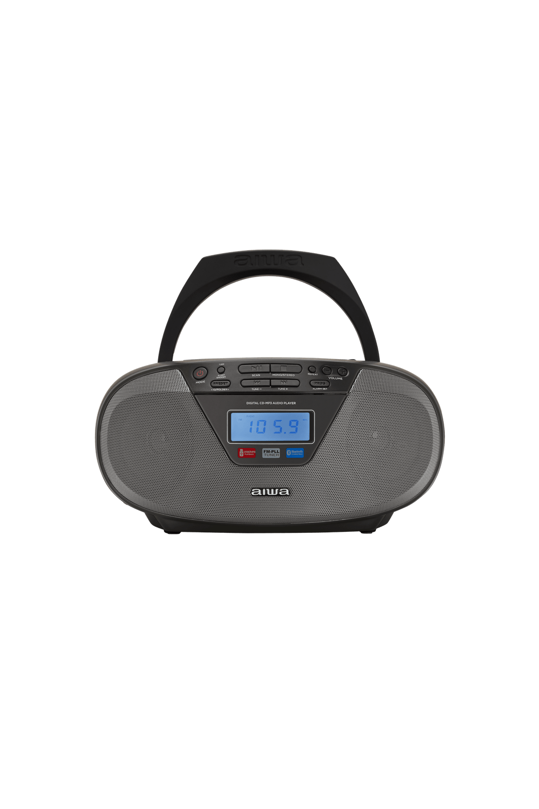AIWA CDT-200 Boombox – CD, Bluetooth, USB & FM-radio, sort