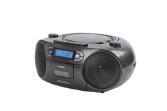 AIWA RC-250 Boombox – CD, kasetti, Bluetooth ja FM, musta