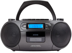 AIWA RC-250 Boombox – CD, kasetti, Bluetooth ja FM, musta