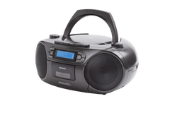 AIWA RC-250 Boombox – CD, kasetti, Bluetooth ja FM, musta