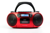 AIWA RC-250 Boombox – CD, Kassette, Bluetooth & FM, rød