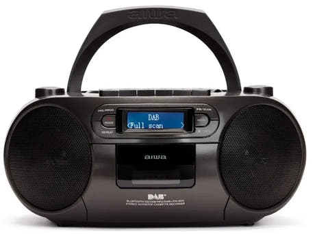 AIWA RC-300 Boombox, CD, kasetti, DAB+, Bluetooth ja USB, basso