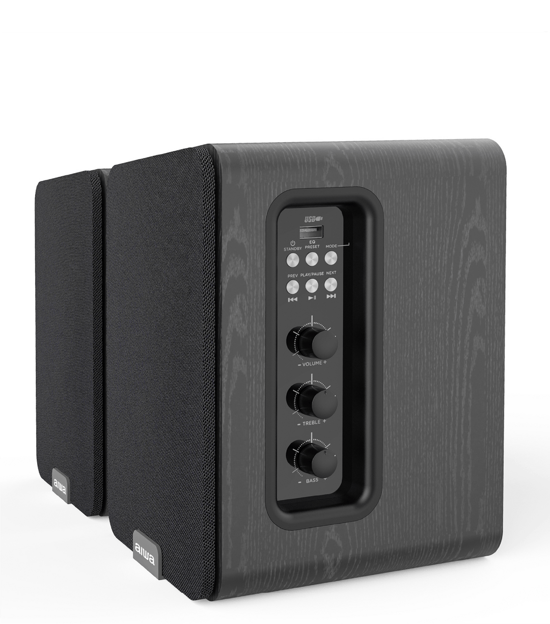 AIWA SPA-200 Aktive Bluetooth Højttalere, sort