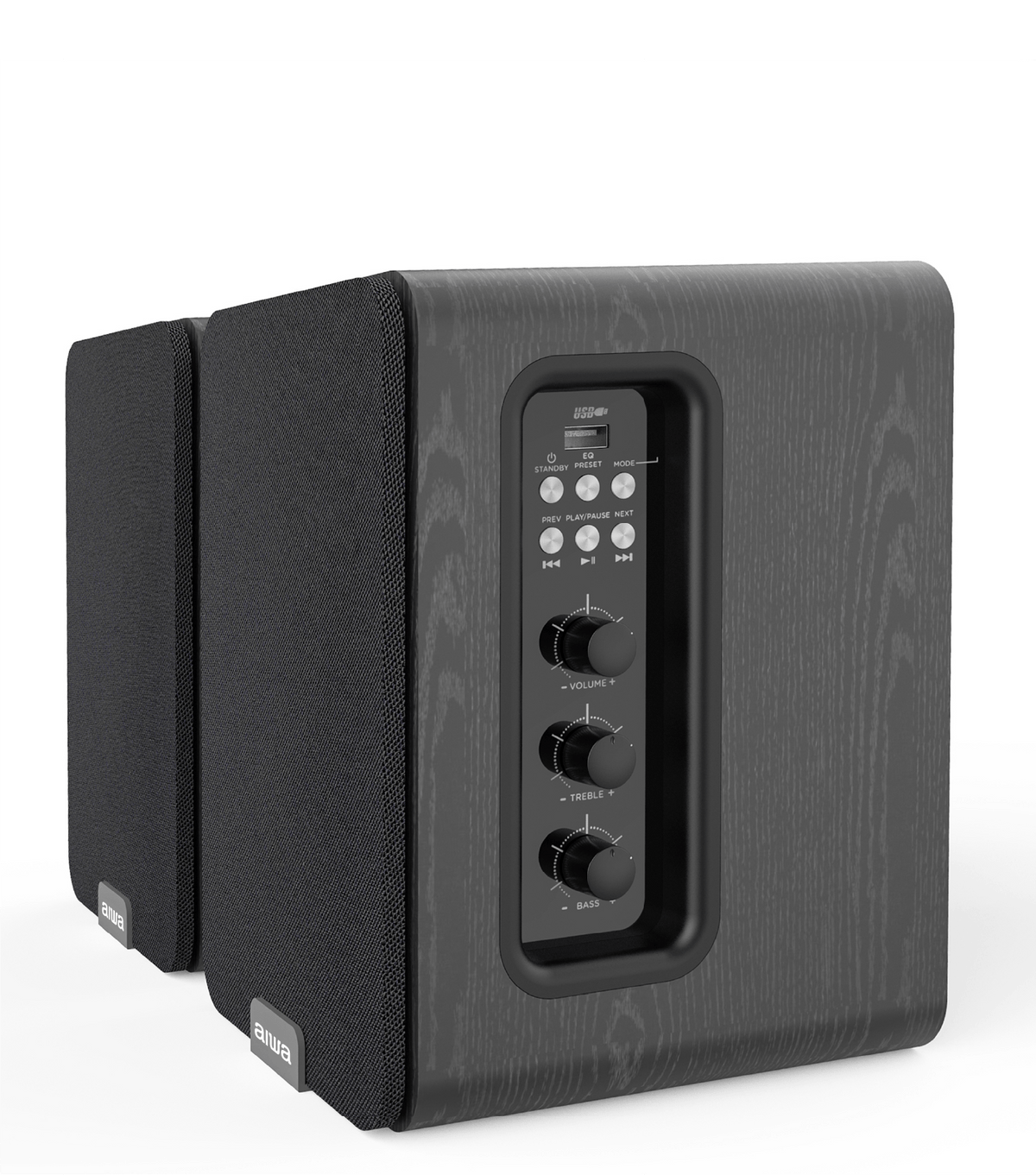 AIWA SPA-200 Aktive Bluetooth Højttalere, sort