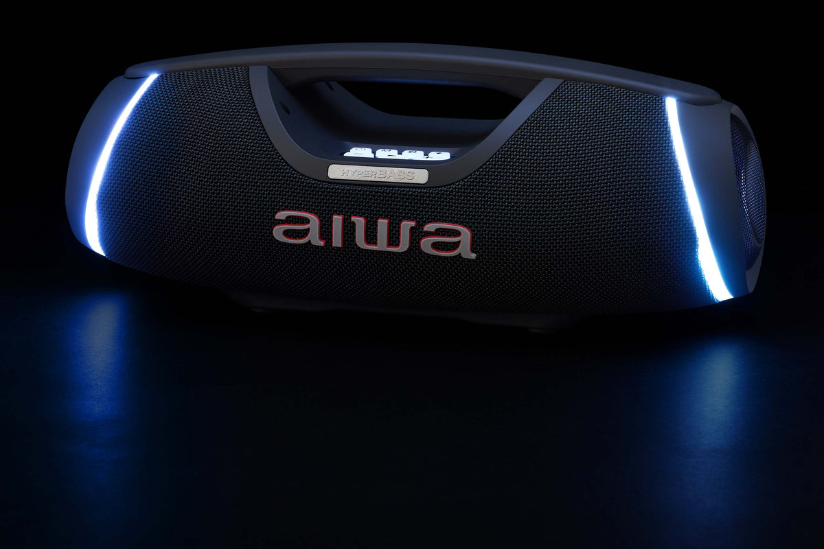 AIWA SPB-680 – 20 W Kannettava Bluetooth Party-kaiutin RGB-valoilla, harmaa