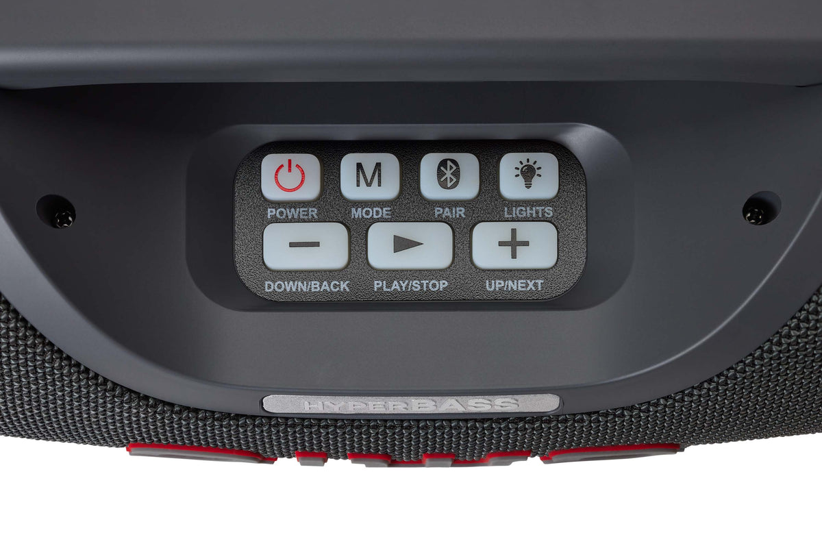 AIWA SPB-680 – 20 W Kannettava Bluetooth Party-kaiutin RGB-valoilla, harmaa