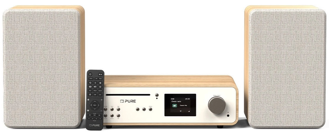 Pure Classic Stereo Hi-Fi System – DAB+, CD, Bluetooth, 100W, Egetræ