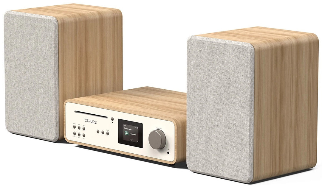 Pure Classic Stereo Hi-Fi System – DAB+, CD, Bluetooth, 100W, Egetræ