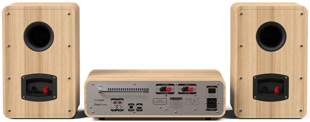 Pure Classic Stereo Hi-Fi System – DAB+, CD, Bluetooth, 100W, Egetræ