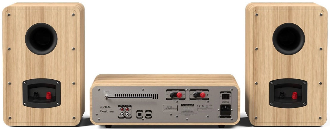 Pure Classic Stereo Hi-Fi System – DAB+, CD, Bluetooth, 100W, Egetræ