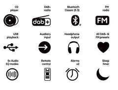 Pure Classic Stereo Mini Hi-Fi System – DAB+, CD, Bluetooth, 40W, pähkinäpuu