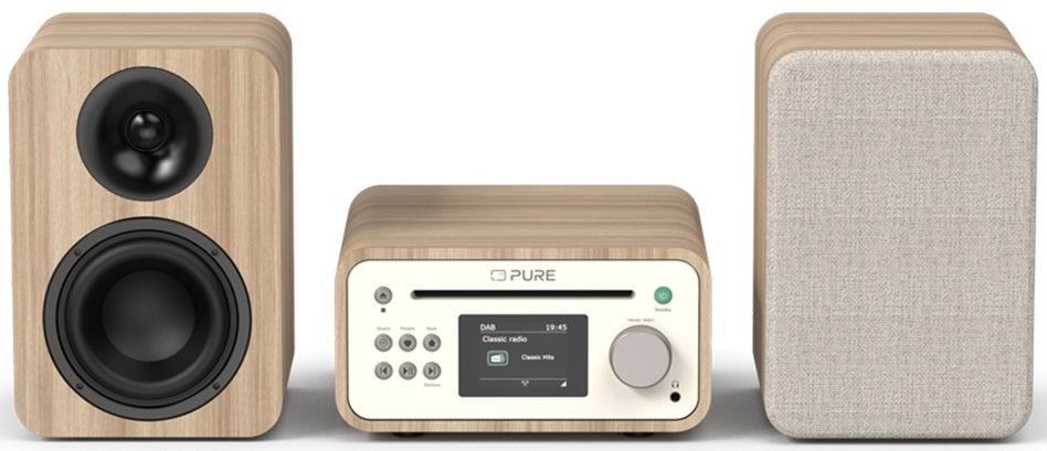 Pure Classic Stereo Mini Hi-Fi System – DAB+, CD, Bluetooth, 40W, tammipuu