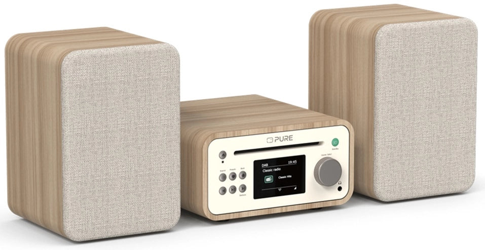 Pure Classic Stereo Mini Hi-Fi System – DAB+, CD, Bluetooth, 40W, tammipuu