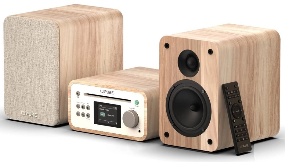 Pure Classic Stereo Mini Hi-Fi System – DAB+, CD, Bluetooth, 40W, tammipuu