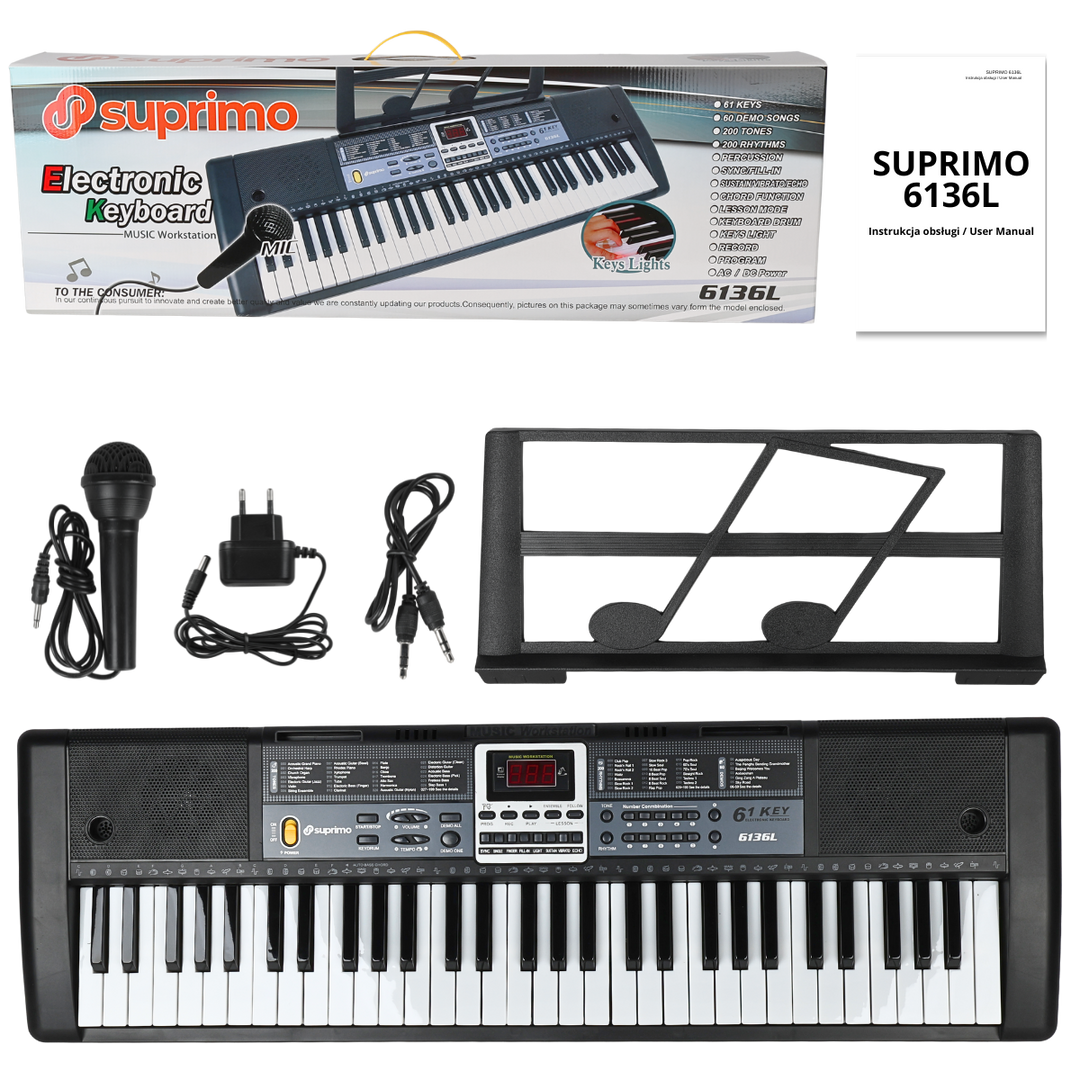 SUPRIMO 6136L keyboard mikrofonilla