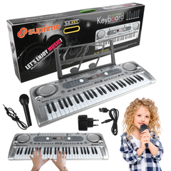 SUPRIMO 824 USB Kosketinsoittimet med mikrofon, MP3-afspiller og nodestativ