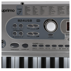 SUPRIMO 824 USB Kosketinsoittimet med mikrofon, MP3-afspiller og nodestativ