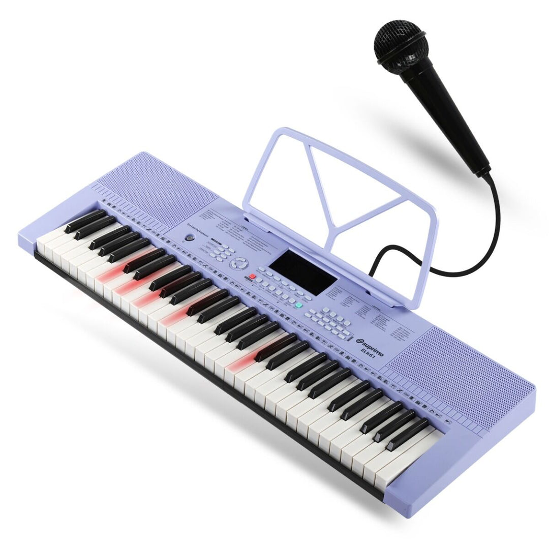 SUPRIMO Kosketinsoittimet 61 kosketinta, violetti