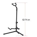Foldbart Guitarstativ 62-74 cm med Sikkerhedsrem