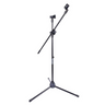 mikrotonit statiiv M1 med Boomarm til 2 mikrofoner – Sort