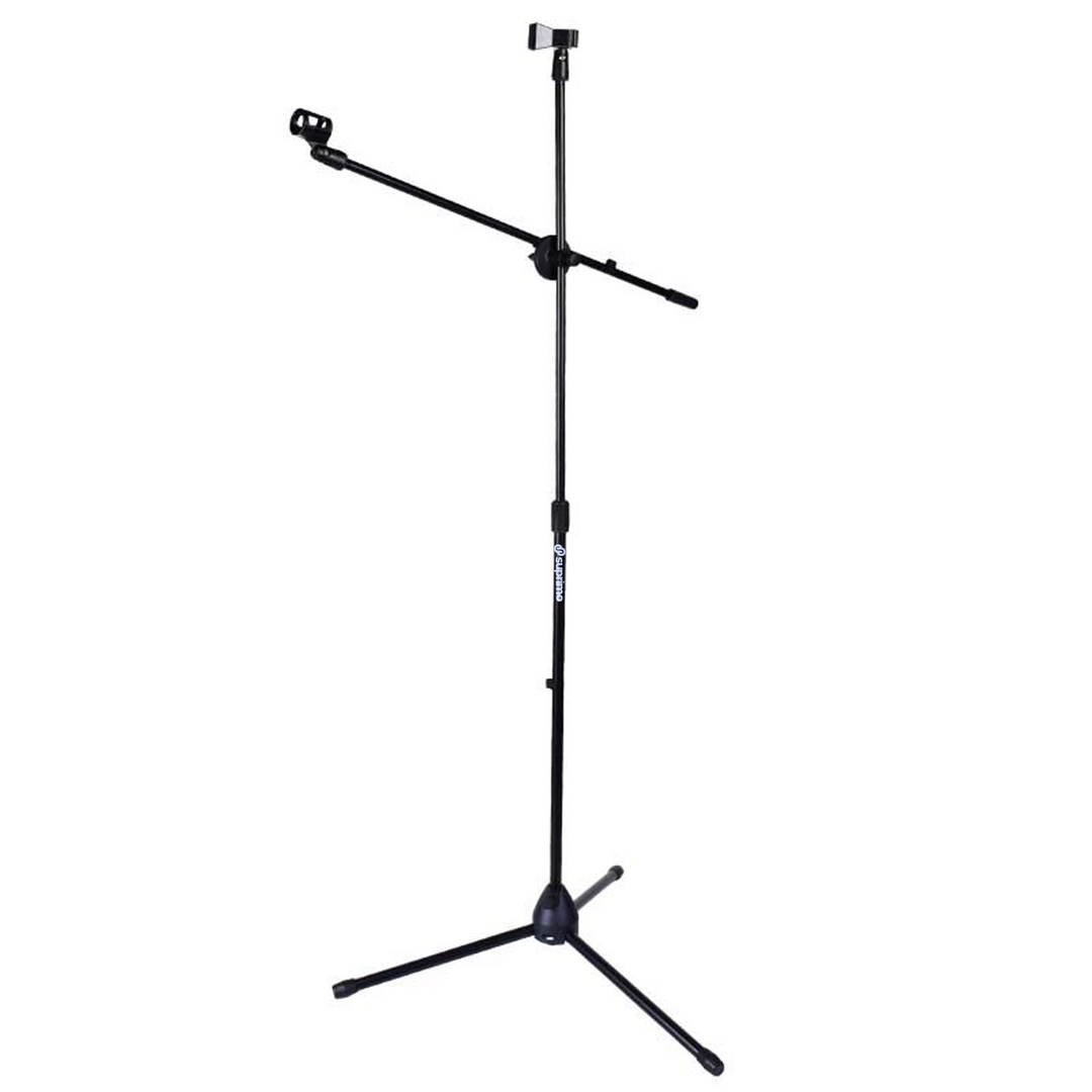 mikrotonit statiiv M1 med Boomarm til 2 mikrofoner – Sort