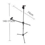 Mikrofonstativ med Boom Arm, Smartphoneholder og Gooseneck