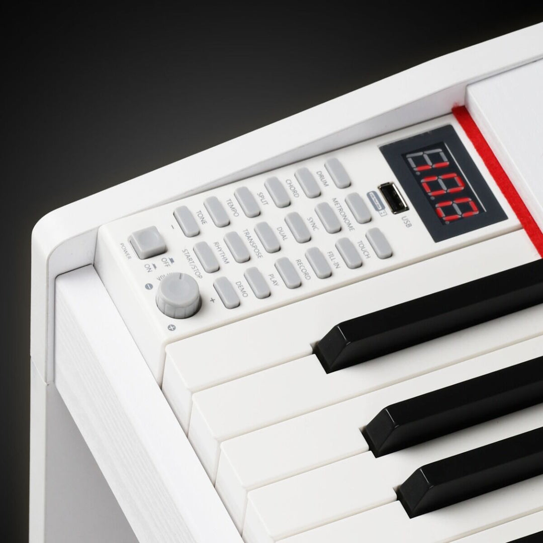 Suprimo SDP88 WH Digital Piano 88 med vægtede Tangenter, Hvid