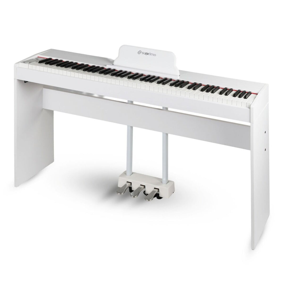 Suprimo SDP88 WH Digital Piano 88 med vægtede Tangenter, Hvid