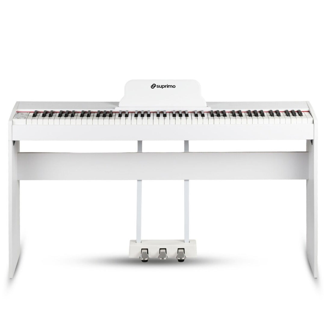 Suprimo SDP88 WH Digital Piano 88 med vægtede Tangenter, Hvid