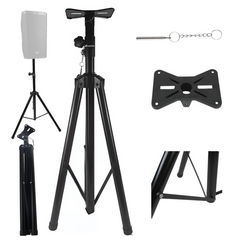 Kaiutinjalusta Tripod Musta turvatapilla