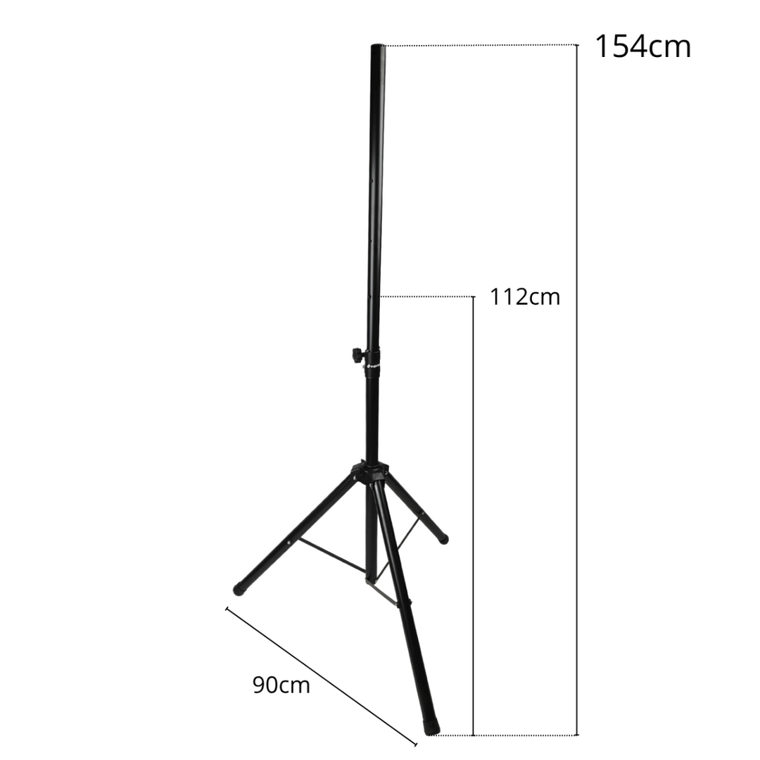 Kaiutinjalusta Tripod Musta turvatapilla