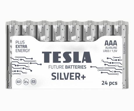Tesla Silver+ AAA Alkaline Paristot (24 kpl)