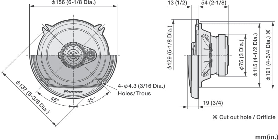 Pioneer TS-A1371F Autokaiutin (13cm, 5,25")