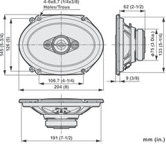 Pioneer TS-A6881F Autokaiutin (350W, 6"x8")