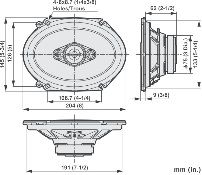 Pioneer TS-A6881F Autokaiutin (350W, 6"x8")
