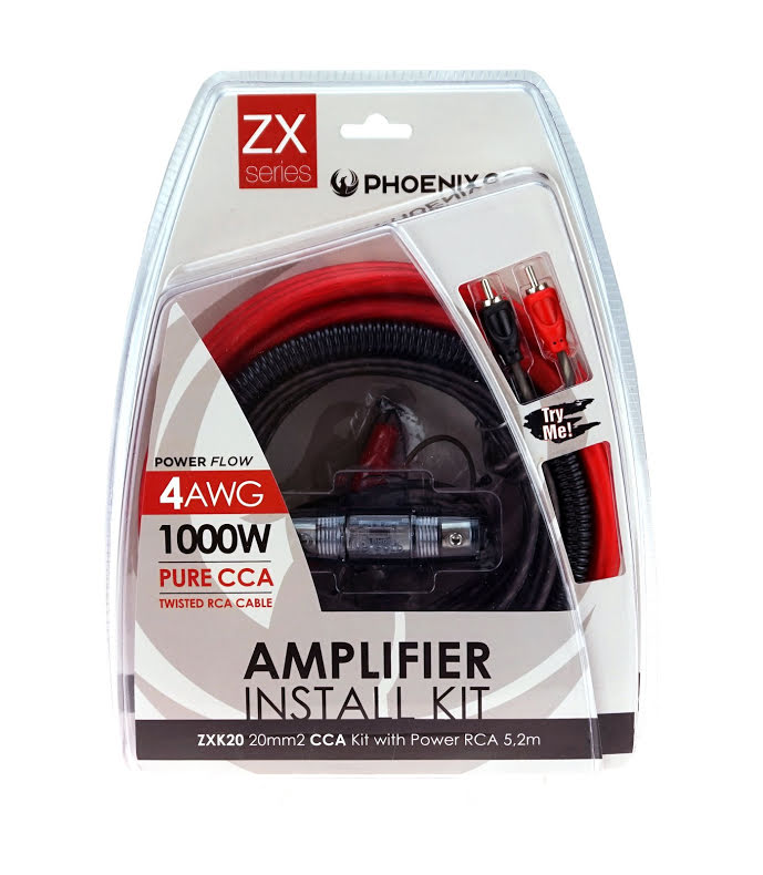 Phoenix Gold 2-kanavainen autovahvistimen kaapelisarja (20mm2)