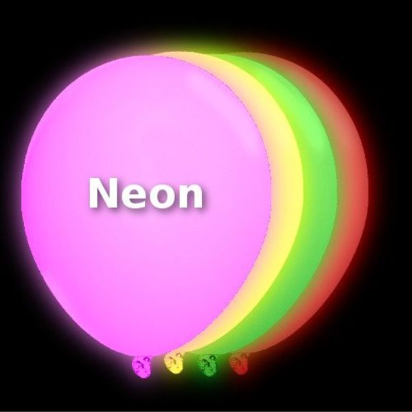 Neonväriset UV-ilmapallot (Mix, 100 kpl)