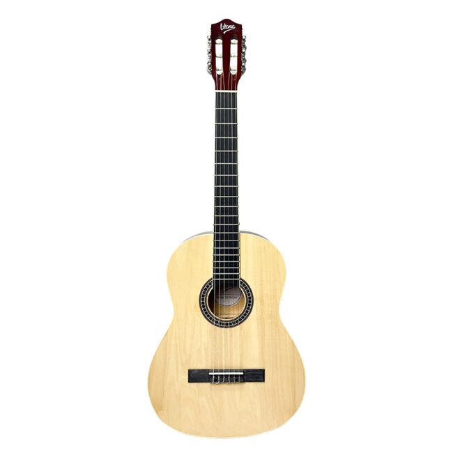 V-Tone CG TWO NT Klassinen Kitarat 4/4 -aloitussetti luonnonvärisenä laukulla ja tarvikkeilla