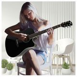 V-TONE VEAG1 CE BK elektro-akustinen kitarat 4/4 dreadnought cutaway Black