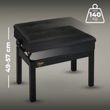 V-TONE PB2 BK Pianopenkki – Säädettävä 49–57 cm