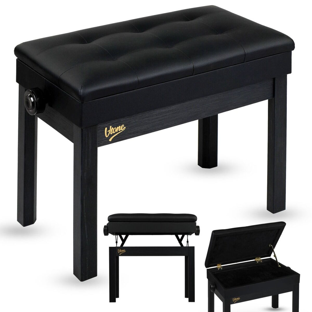 V-TONE PB2 BK Pianopenkki – Säädettävä 49–57 cm