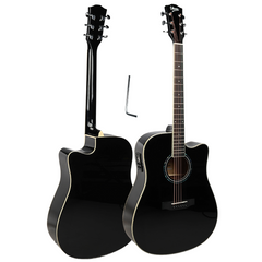 V-TONE VEAG1 CE BK elektro-akustinen kitarat 4/4 dreadnought cutaway Black