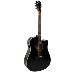 V-TONE VEAG1 CE BK elektro-akustinen kitarat 4/4 dreadnought cutaway Black
