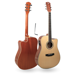 V-TONE VEAG1 CE NT Elektroakustinen kitarat 4/4 Dreadnought Cutaway – Natur