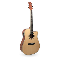 V-TONE VEAG1 CE NT Elektroakustinen kitarat 4/4 Dreadnought Cutaway – Natur