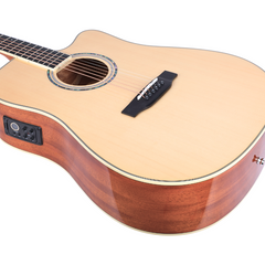 V-TONE VEAG1 CE NT Elektroakustinen kitarat 4/4 Dreadnought Cutaway – Natur