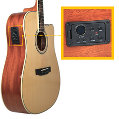 V-TONE VEAG1 CE NT Elektroakustinen kitarat 4/4 Dreadnought Cutaway – Natur
