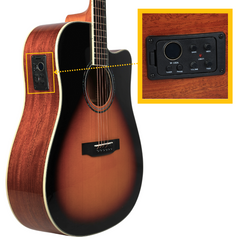 V-TONE VEAG1 CE VS elektro-akustinen kitarat 4/4 dreadnought cutaway sunburst